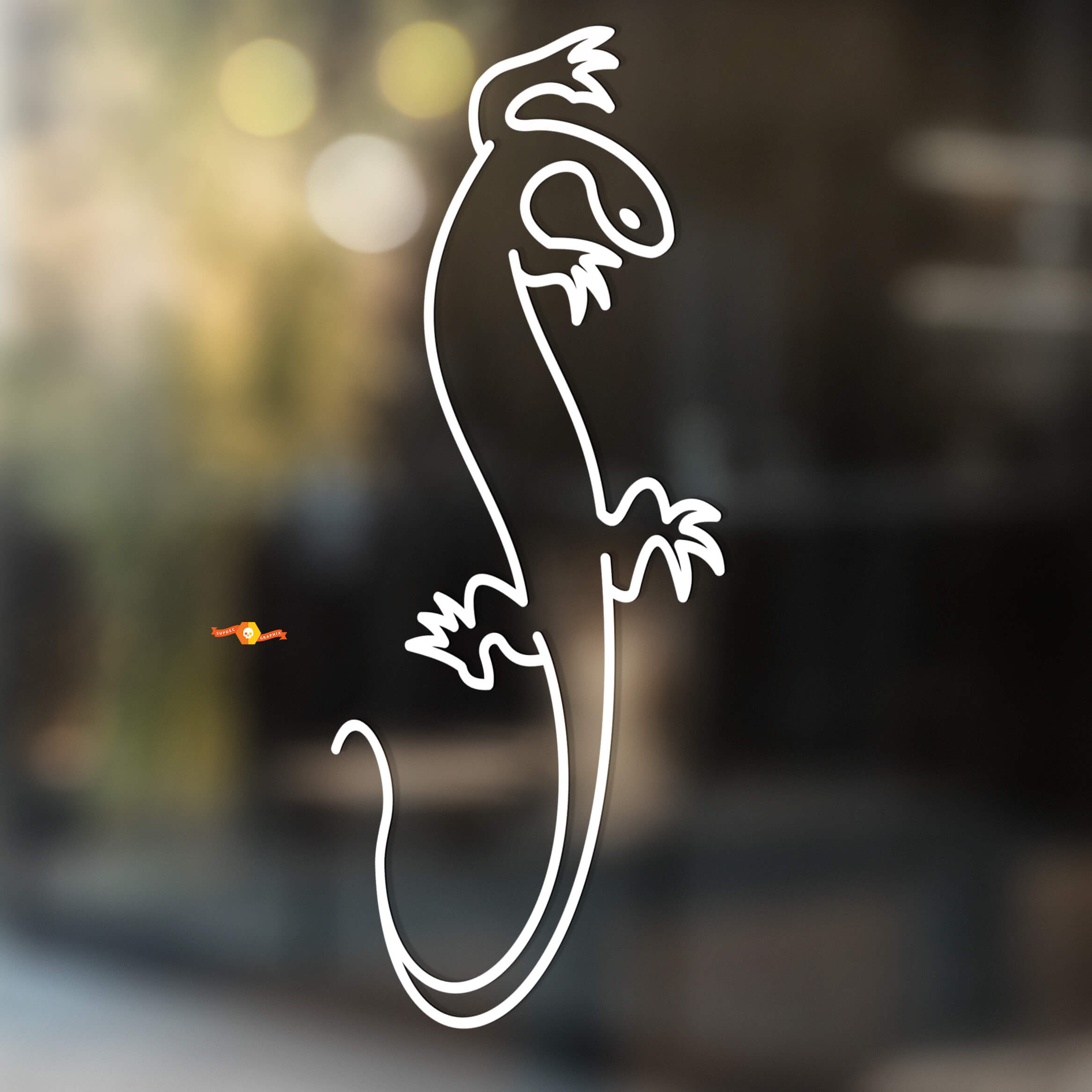 Gecko Eidechse Vinyl Kunst Wand Fenster Badezimmer Aufkleber Abziehbild #11

