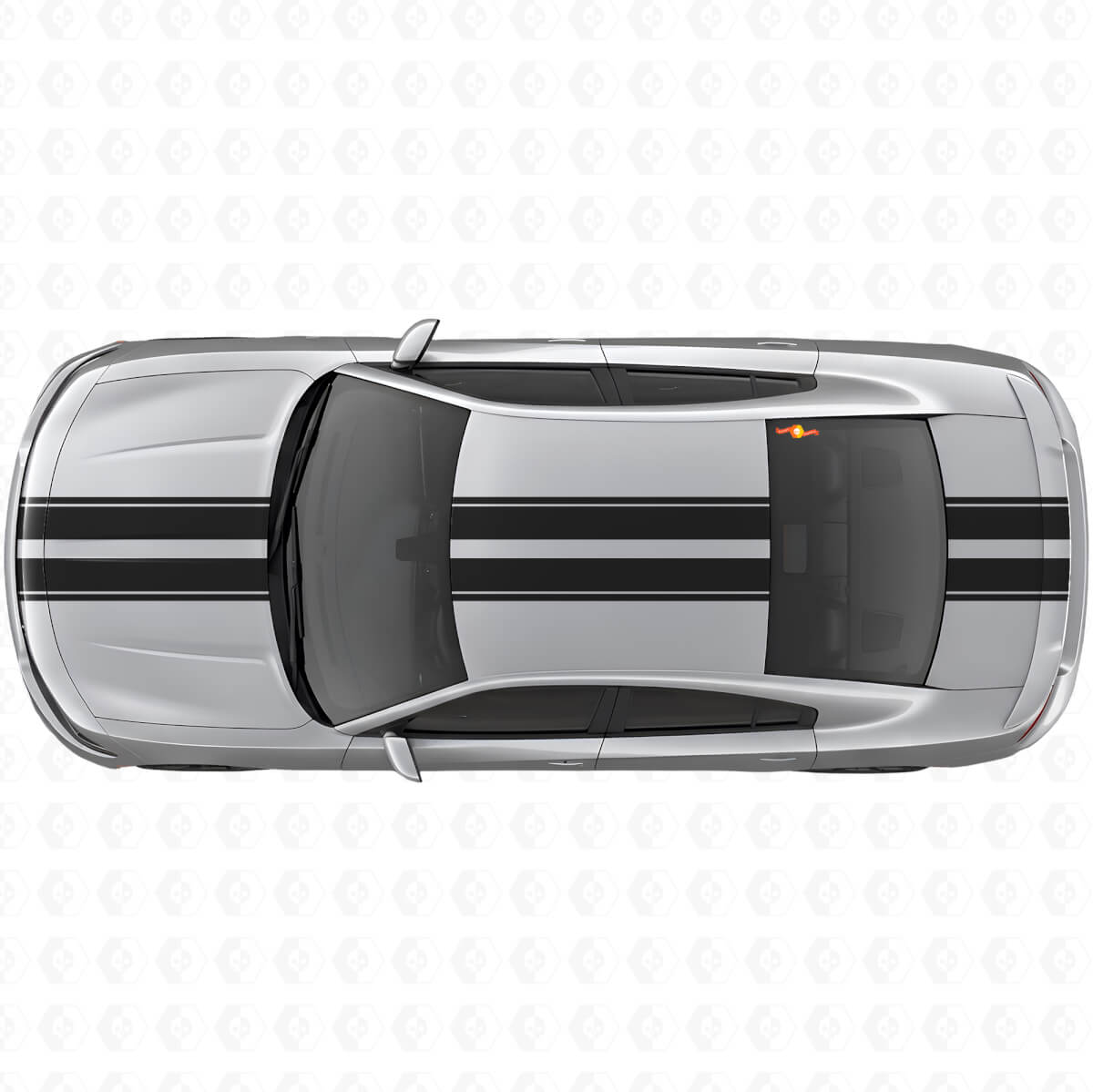 Duales Racing Oberkörper-Streifen Vinyl-Aufkleber-Set für Dodge Charger