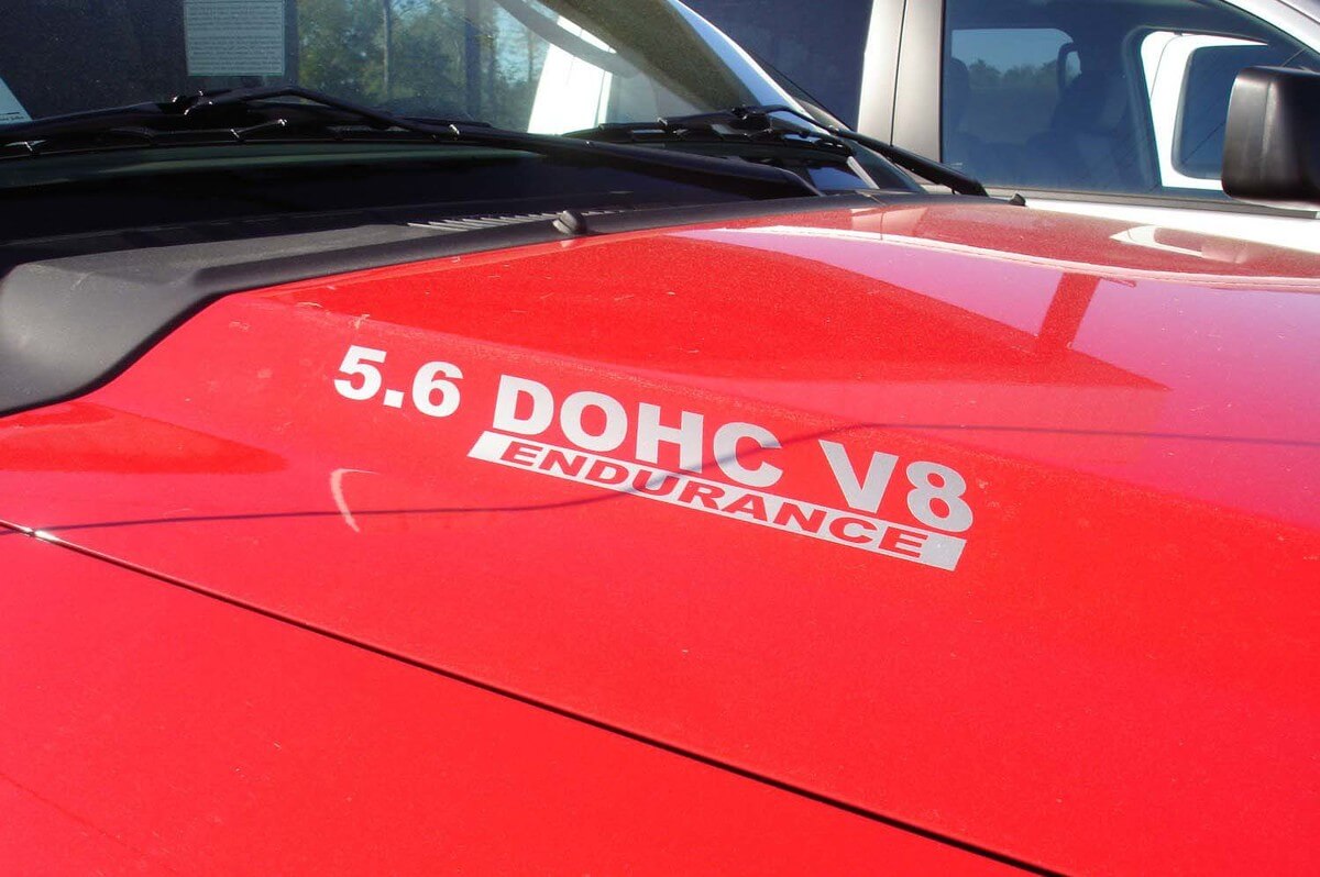 5,6 DOHC V8 Endurance Motorhauben-Vinylaufkleber-Set für Nissan Titan