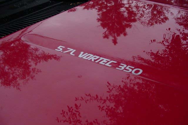 5.7L VORTEC 350 Motorhaubenaufkleber Farbe Ihrer Wahl
