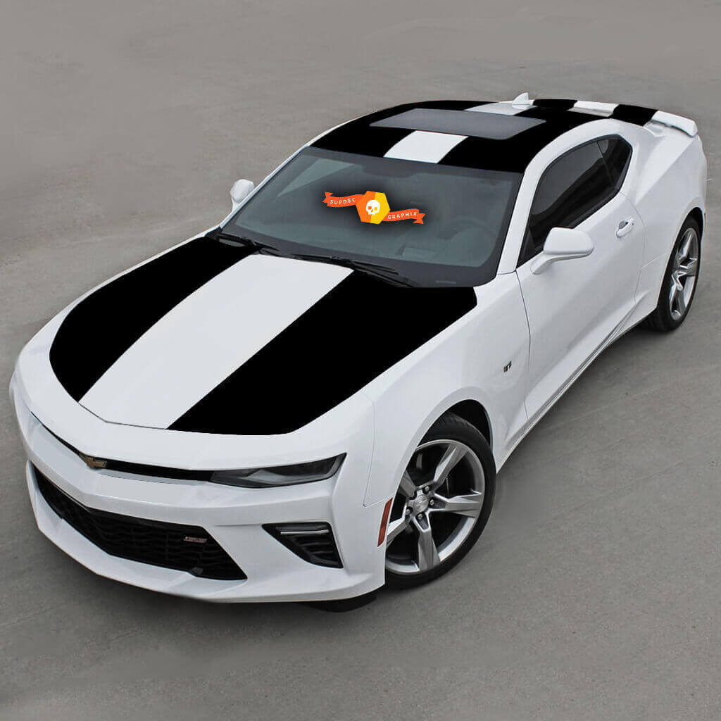 CHEVROLET CAMARO 2016–2018 OVER THE TOP VINYL STREIFEN HAUBE, DACH UND HINTEN
