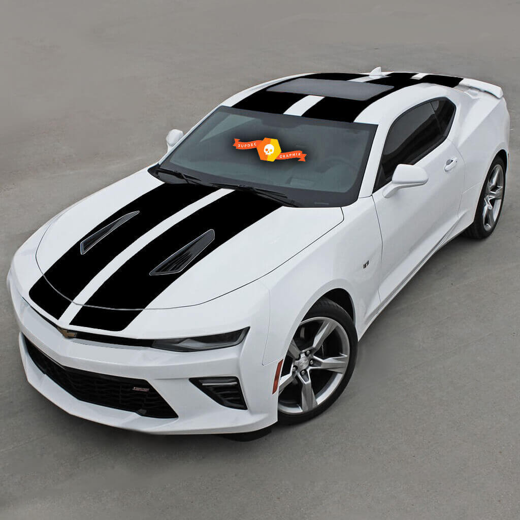 Chevrolet Camaro 2016-2018 -ss- Top Racing Double Vinyl Stripes