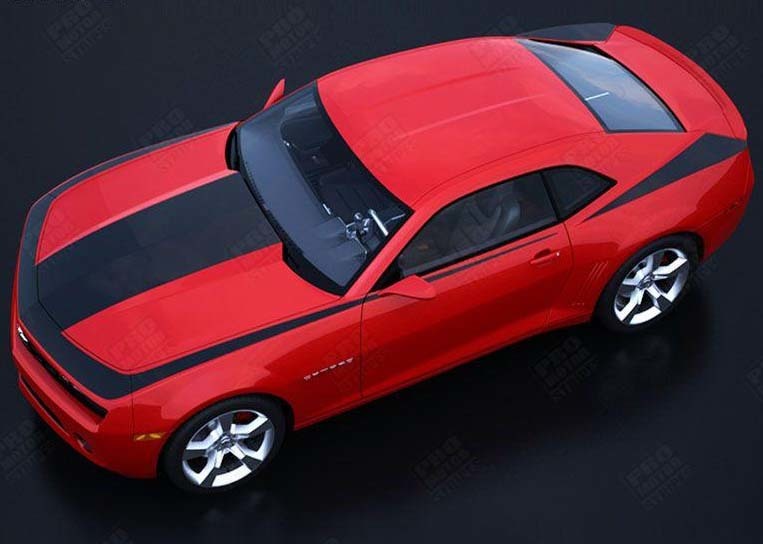 Speed Style Center And Side Stripe Kit — Vinylaufkleber (Motorhaube, Seite) für Chevrolet Camaro 2010-2015