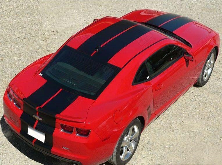 Pace Style Twin Rally Stripe Kit — Vinylaufkleber (Motorhaube, Dach, Kofferraum, hintere Stoßstange, vordere Stoßstange) für Chevrolet Camaro 2010-2015_2