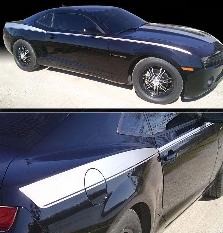 Legacy Style Upper Sport Stripe Pair — Vinylaufkleber (Seite) für Chevrolet Camaro 2010-2015