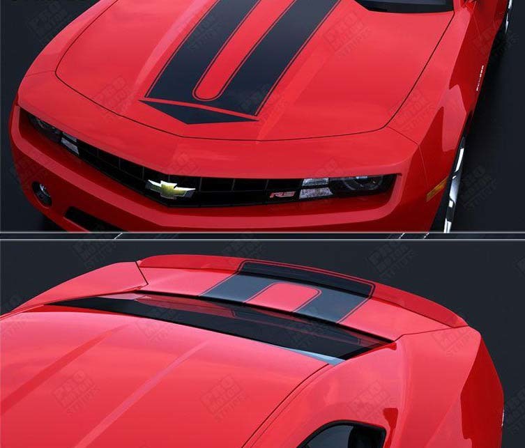 Sport U Shape Center Stripe Kit — Vinylaufkleber (Motorhaube, Kofferraum) für Chevrolet Camaro 2010-2015