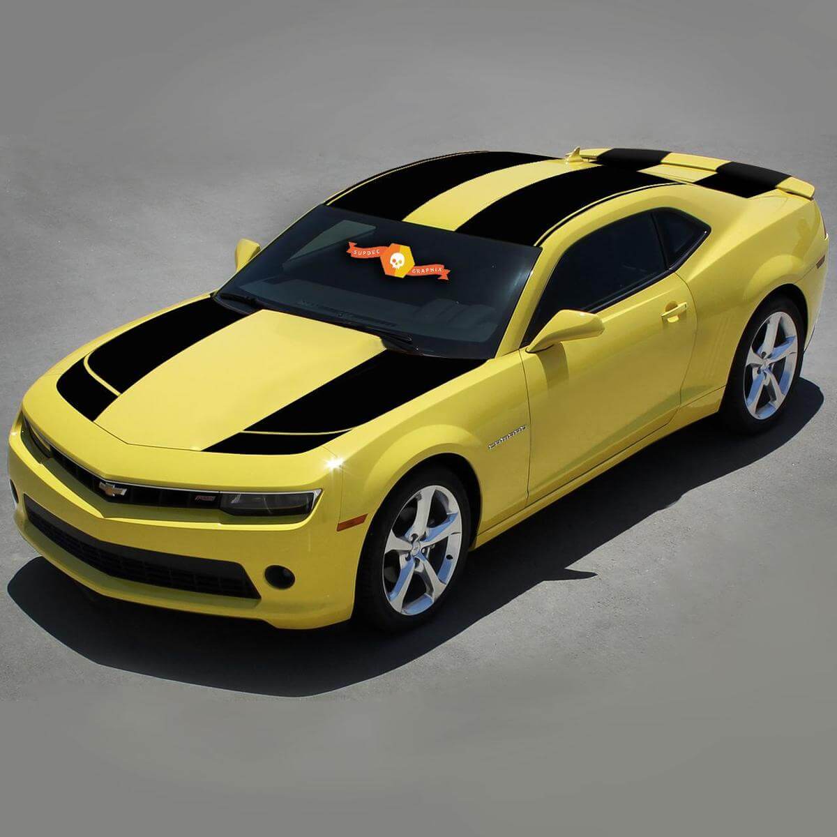 Bumblebee Style Racing Stripes Vollflächiges Seiten-Vinylaufkleber-Set für Chevrolet Camaro 2010-2015