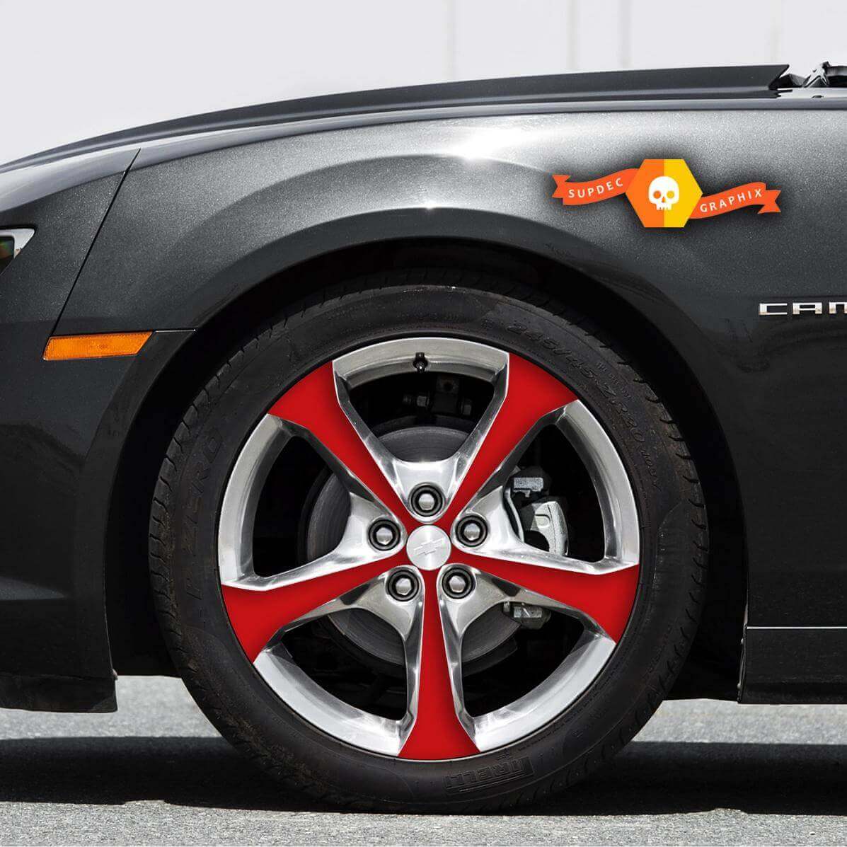 20-Zoll Felgen-Speichen Overlay Vinyl-Aufkleber für Chevrolet Camaro 2010-15