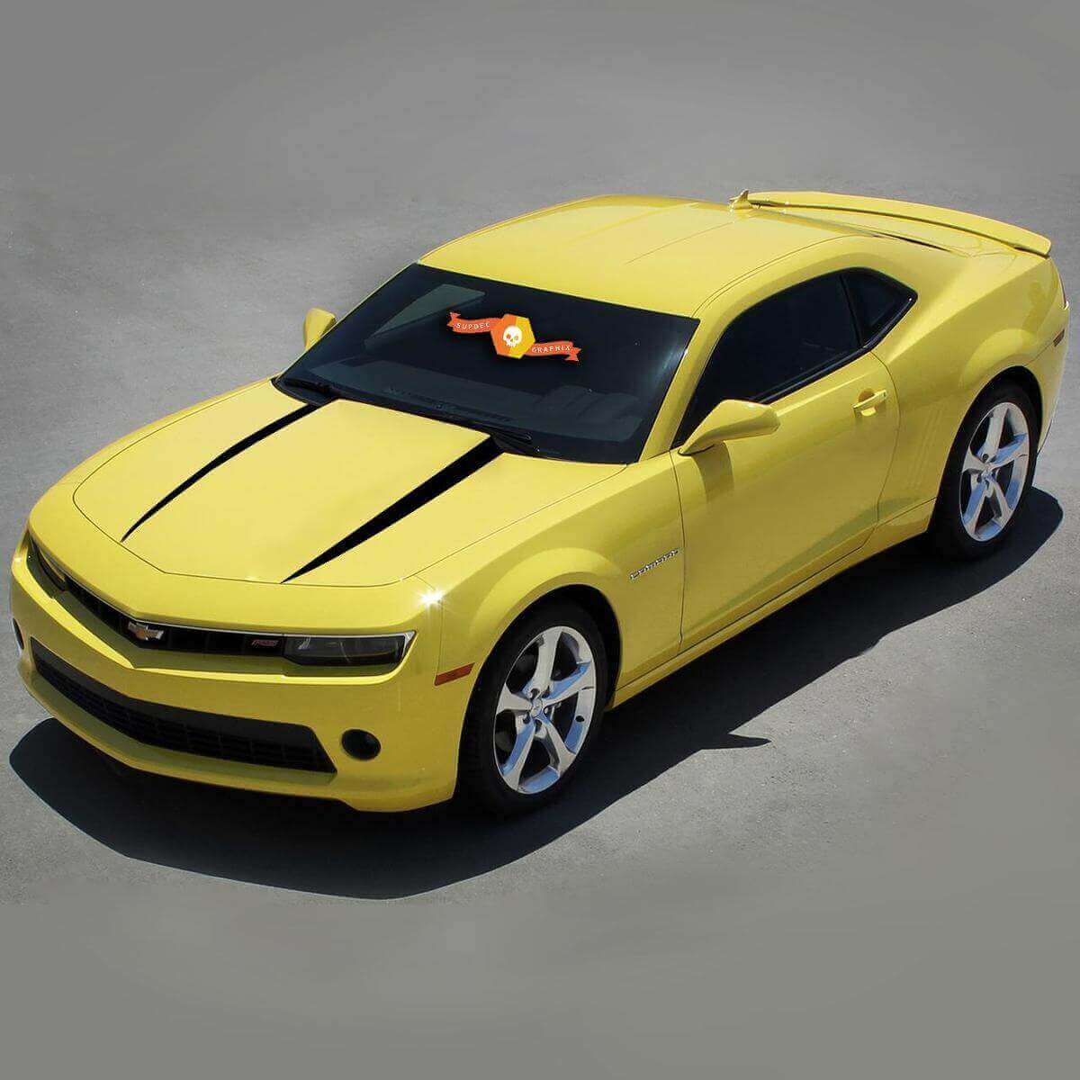 Spear Style Haubenstreifen Vinylaufkleber für Chevrolet Camaro 2010-2015