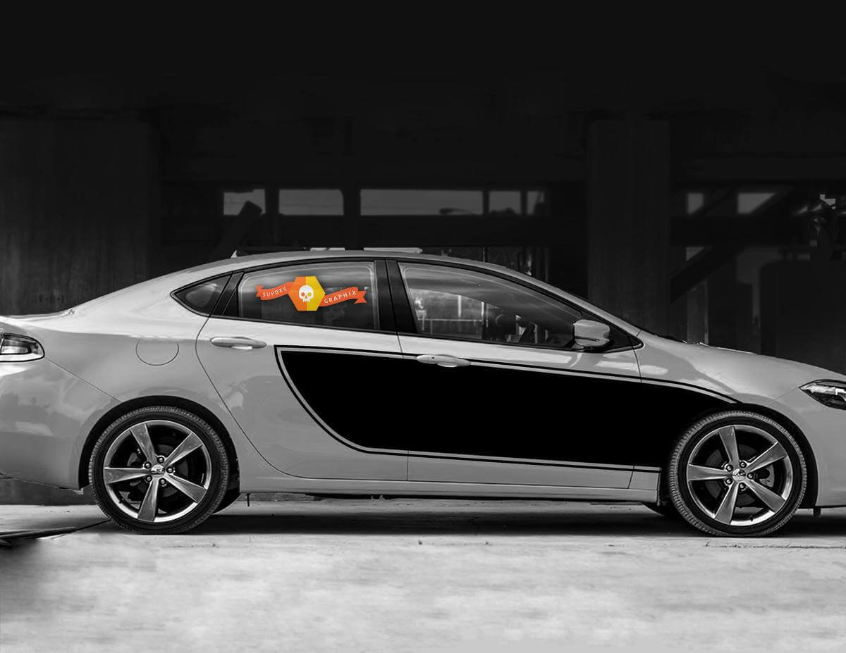 Seitliche Sportstreifen Vinyl-Aufkleber für Dodge Dart