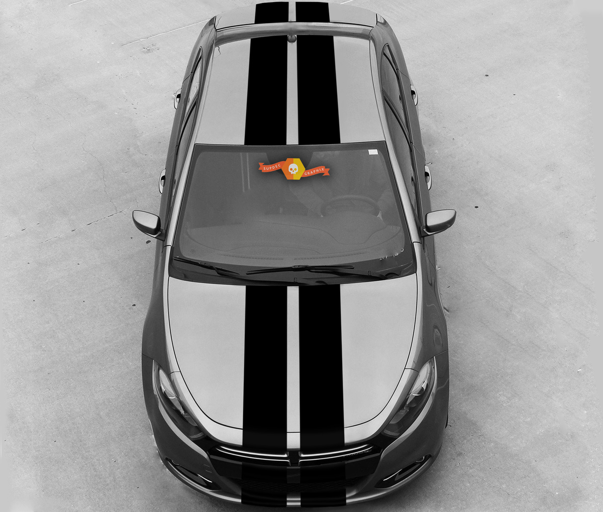 Doppelstreifen Komplettset Vinylaufkleber für Dodge Dart