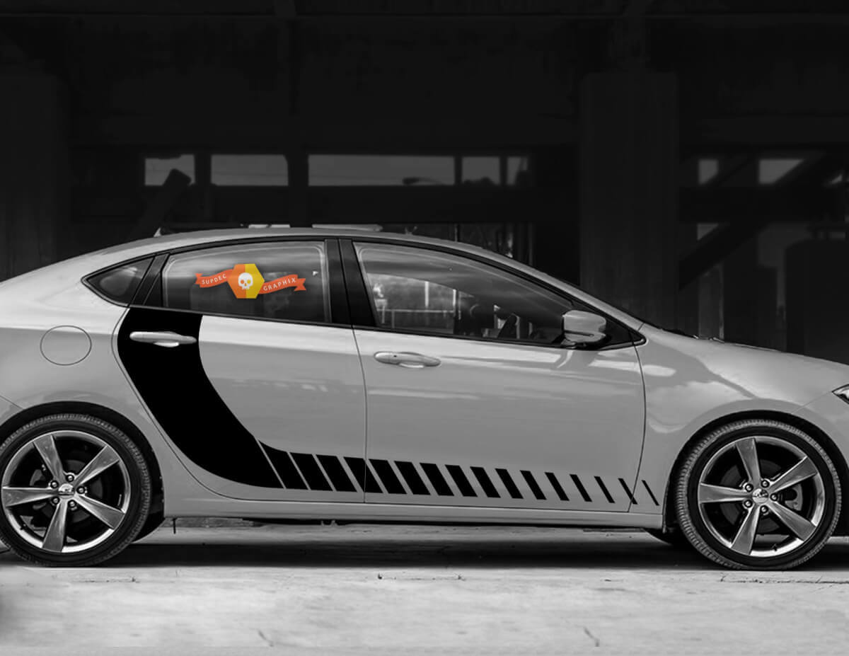 Türakzent -Seitenhockeystreifen Abziehbilder für Dodge Dart
