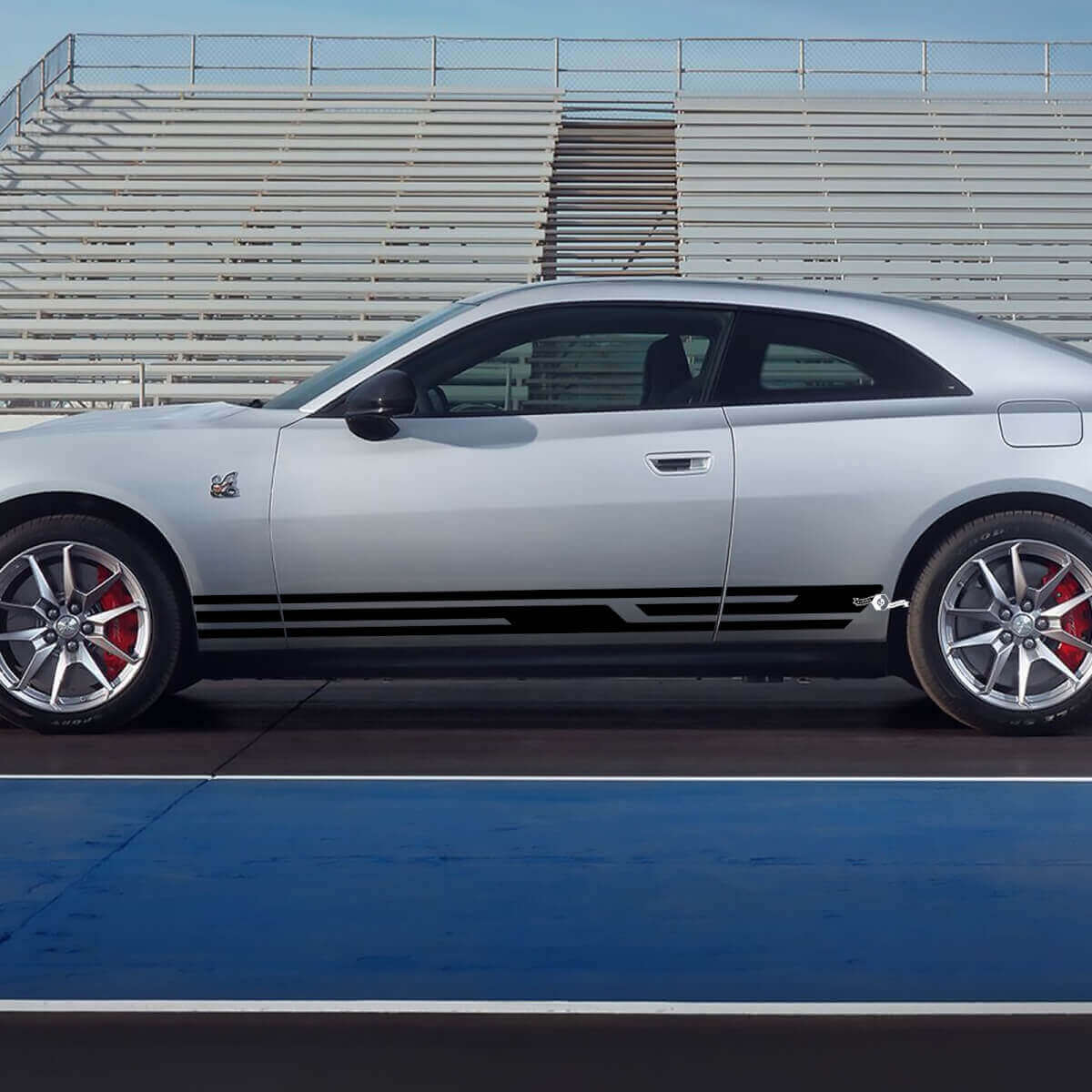 Geometrische Seiten-Schwellerleistenaufkleber für Dodge Charger Electric