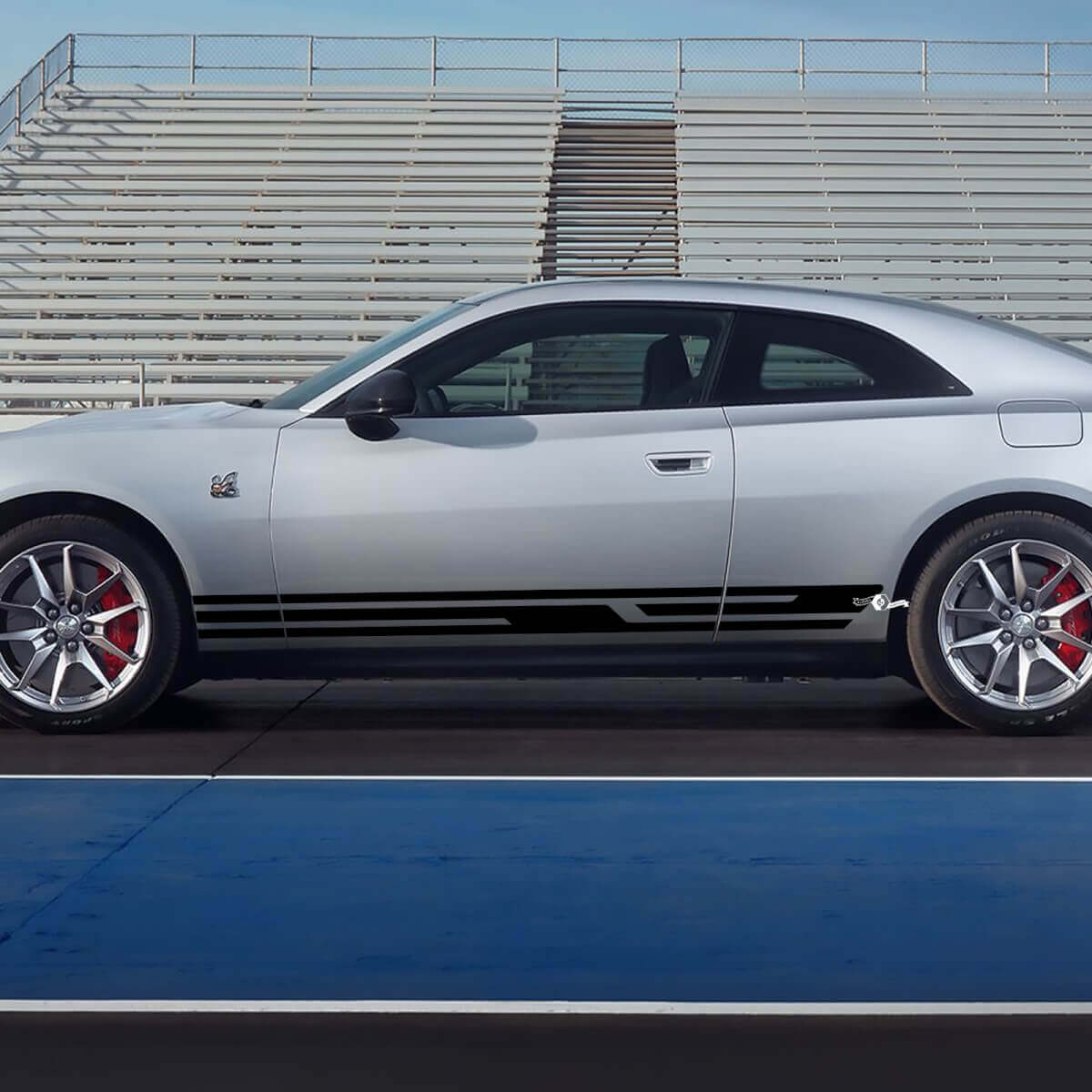 Seitenverkleidungsaufkleber Streifen 2 für Dodge Charger Electric