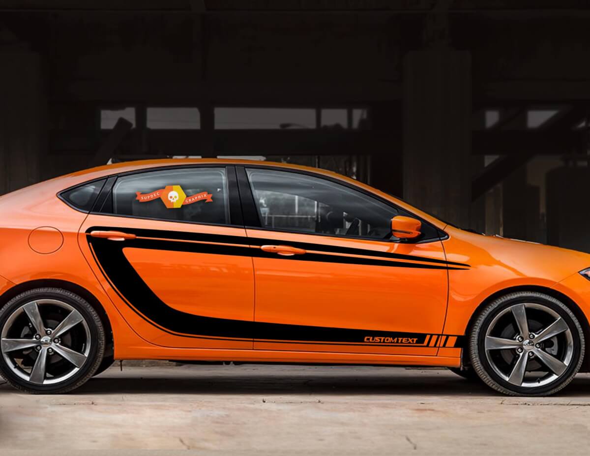 Seitliche Akzent-C-Streifen Vinyl-Aufkleber 2 für Dodge Dart