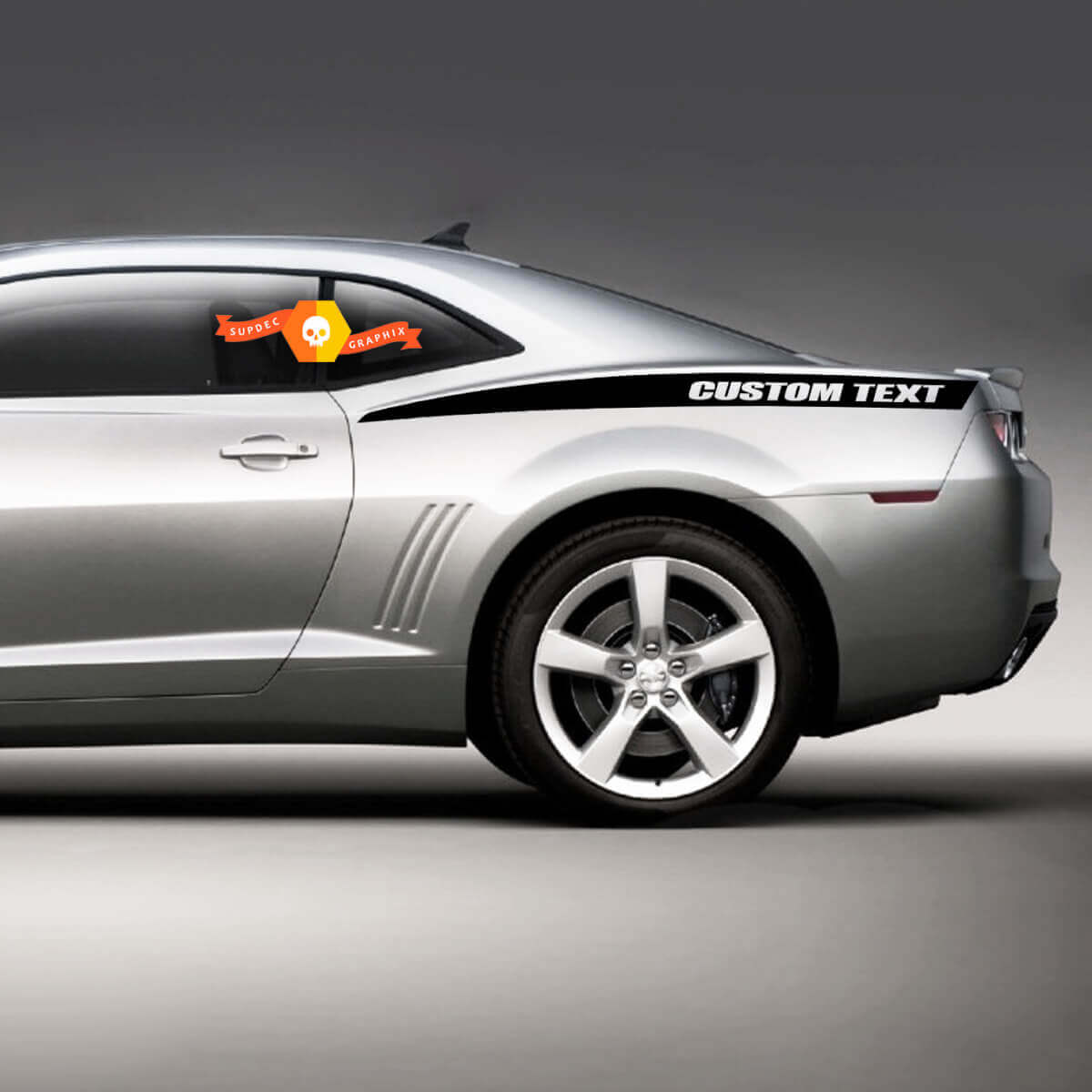 Heck Seitenstreifen-Aufkleber mit individuellem Text für Chevrolet Camaro 2010-2024