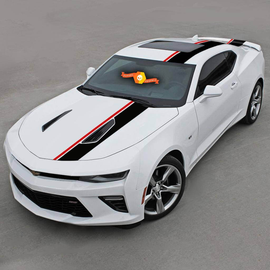 Doppelstreifen Vinyl-Aufkleber für Chevrolet Camaro 2016-2018