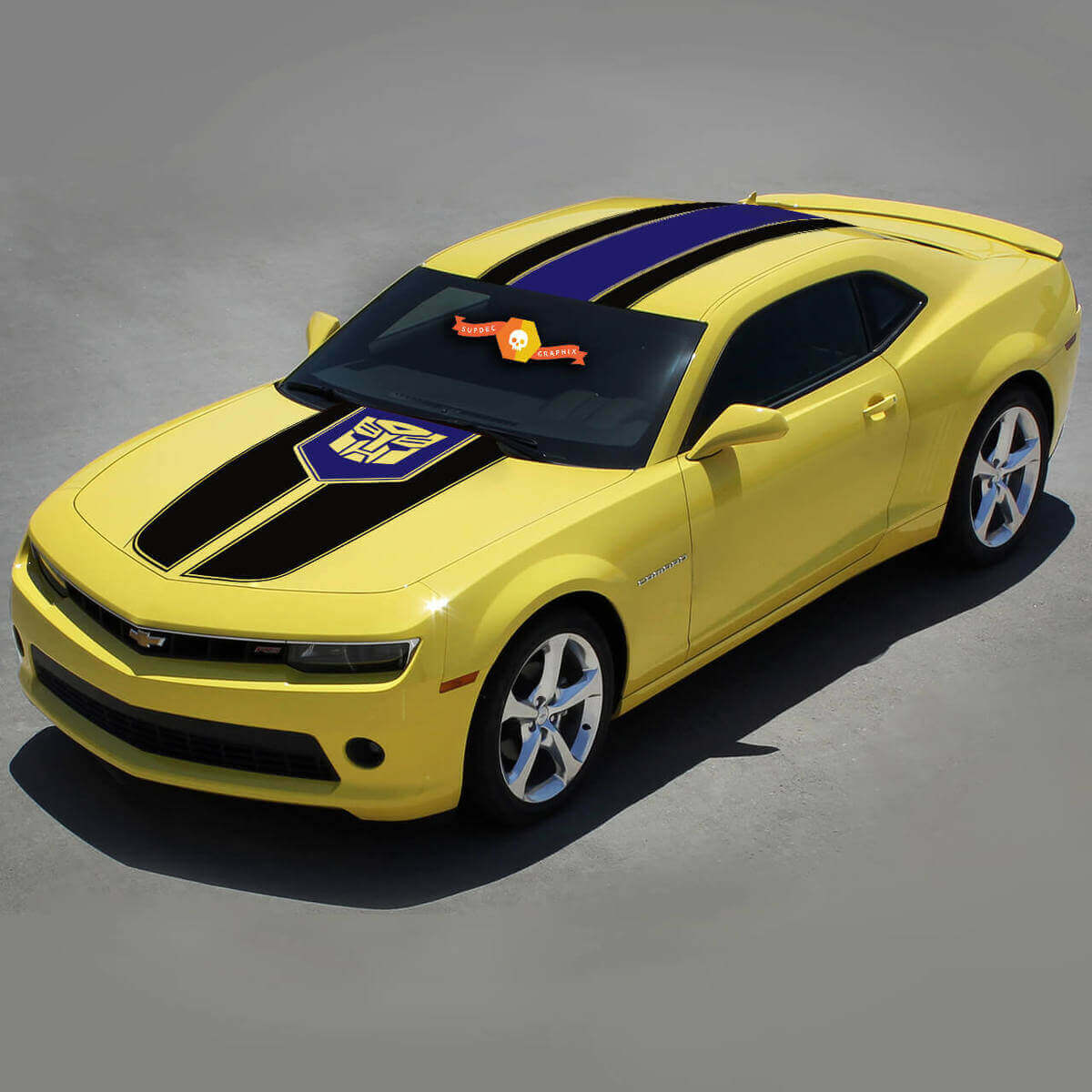 Transformers-Stil obere seitliche Streifen Vinyl-Aufkleber-Set für Chevrolet Camaro 2010-2015