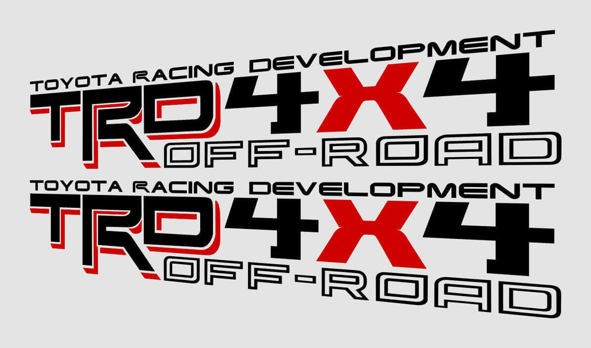 TRD 4x4 Off-Road Style Vinyl-Aufkleberset für Toyota Tacoma, Tundra & 4Runner