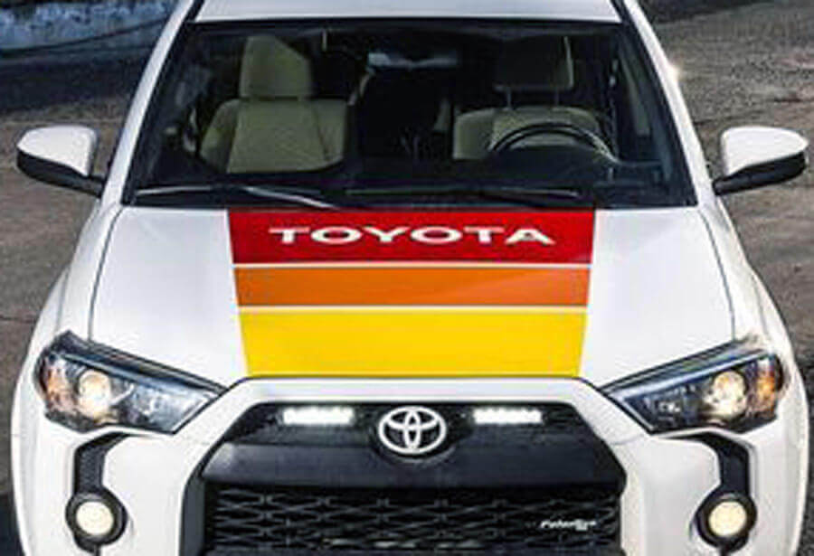 Old School Motorhauben-Streifen Vinyl-Aufkleber für Toyota Tundra Tacoma 4Runner