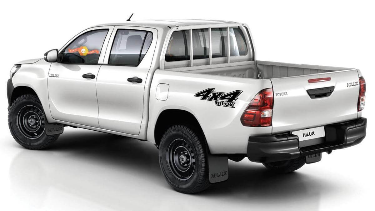 TOYOTA 4X4 HILUX 2x Karosserie Vinyl Aufkleber Aufkleber Grafik Emblem Logo
