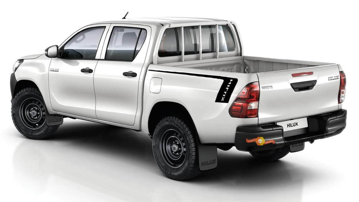TOYOTA HILUX 2 x Seitenstreifen, Vinyl-Aufkleber, Grafik, Premium-Qualität
