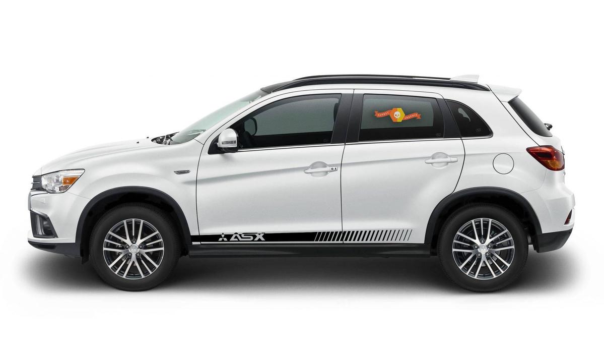 Racing Style Streifen Schweller Vinylaufkleber Set für Mitsubishi ASX