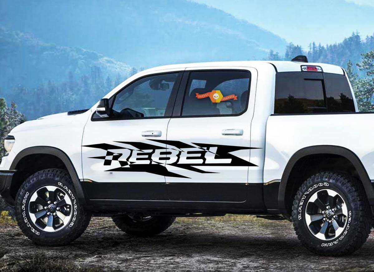 Rebel Side Vinyl-Aufkleber-Set für Dodge Ram 1500 2500 3500