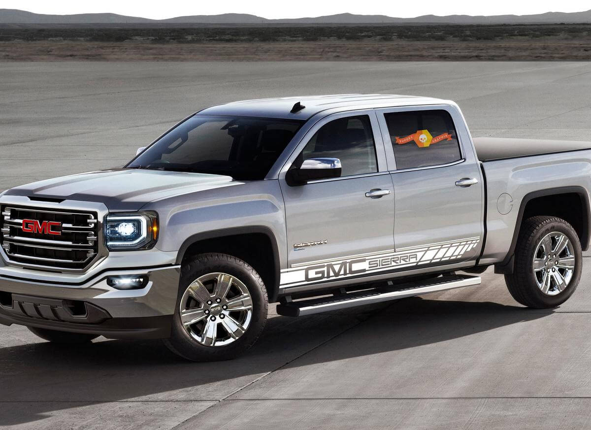 Dekoratives Seitlicher Streifen Vinyl Aufkleber Set für GMC Sierra 1500