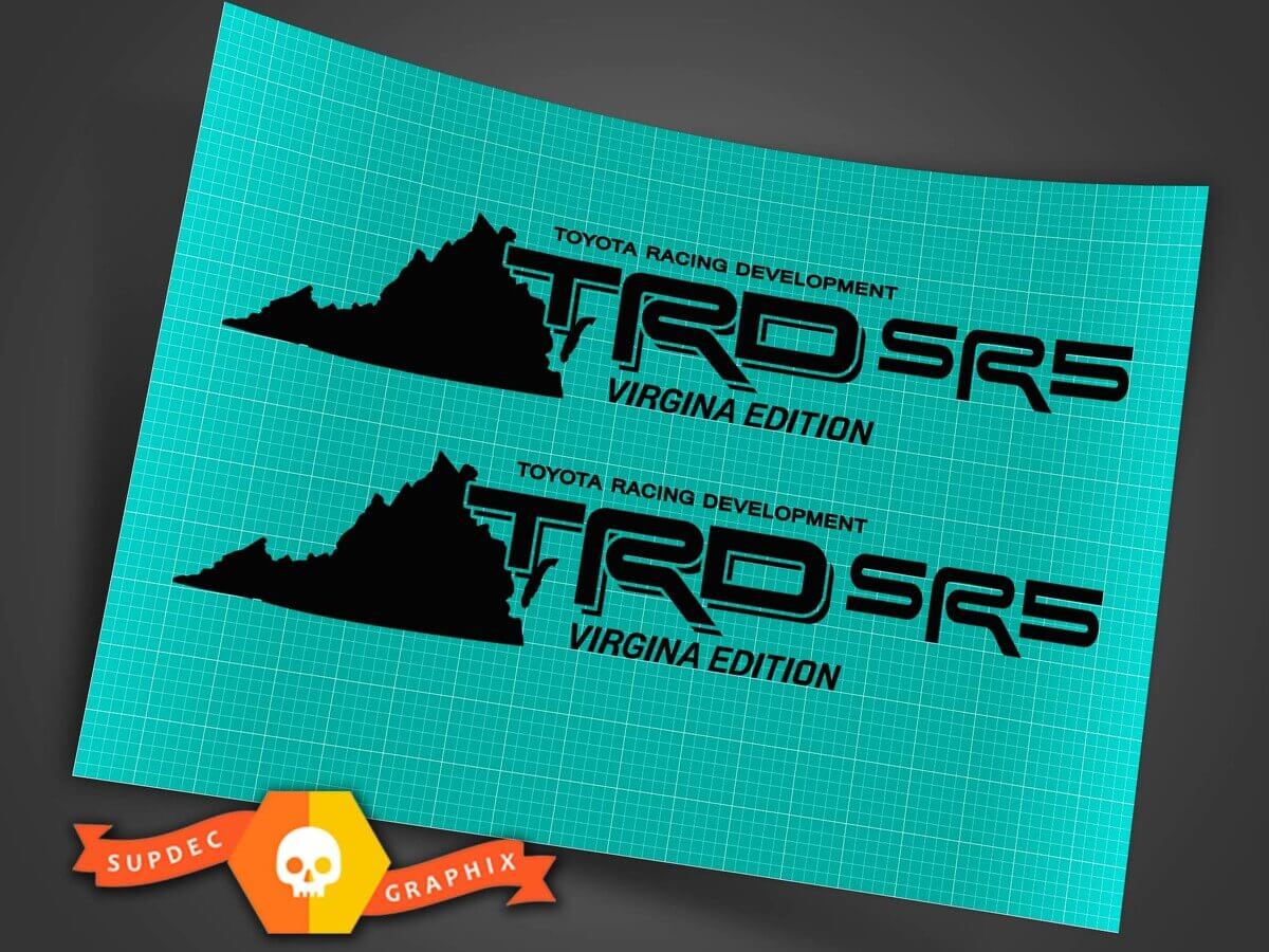 TRD SR5 Virginia Edition Vinyl-Aufkleberset für Toyota Tacoma