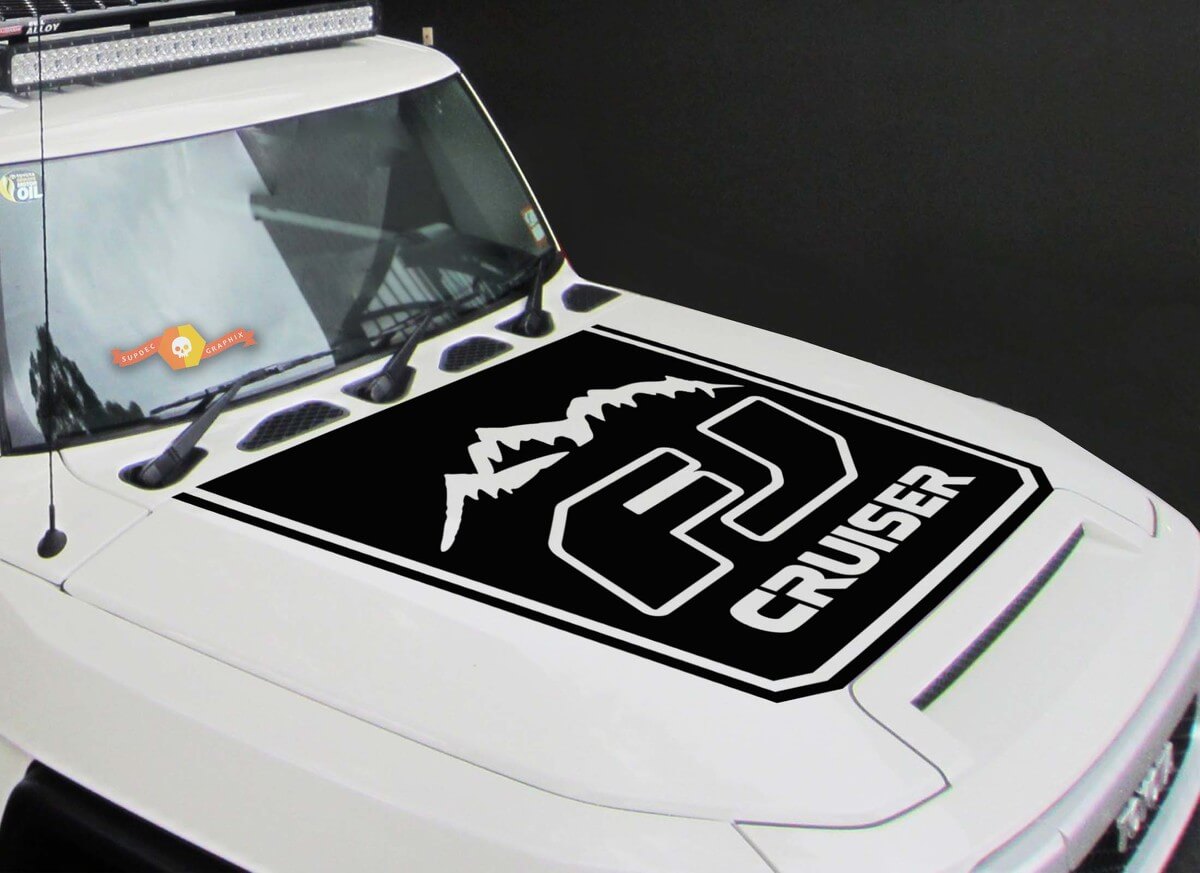 TOYOTA FJ CRUISER 1 x Motorhauben-Streifen-Grafik-Vinyl-Motorhauben-Aufkleber von hoher Qualität

