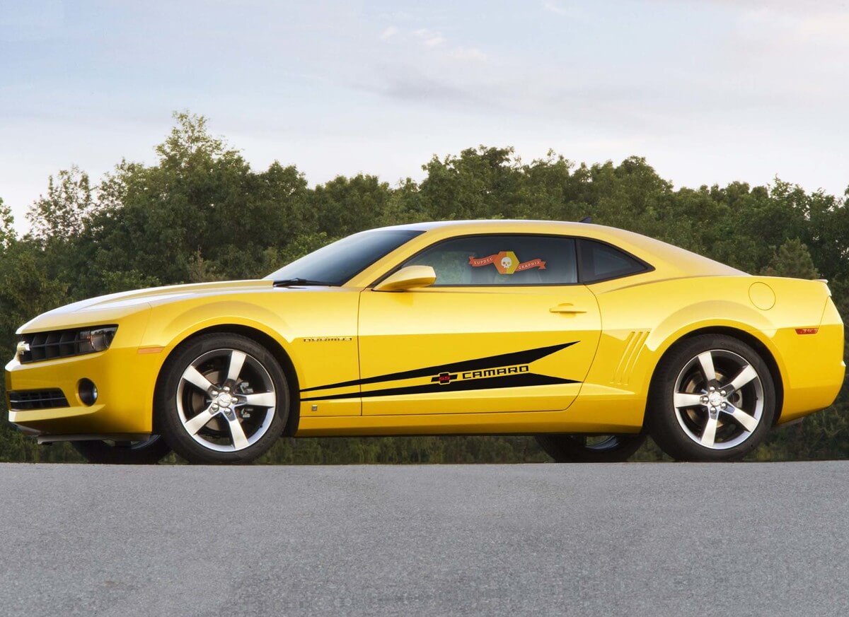 Duale Akzentstreifen Seiten Tür Vinyl Aufkleber Sticker für Chevrolet Camaro