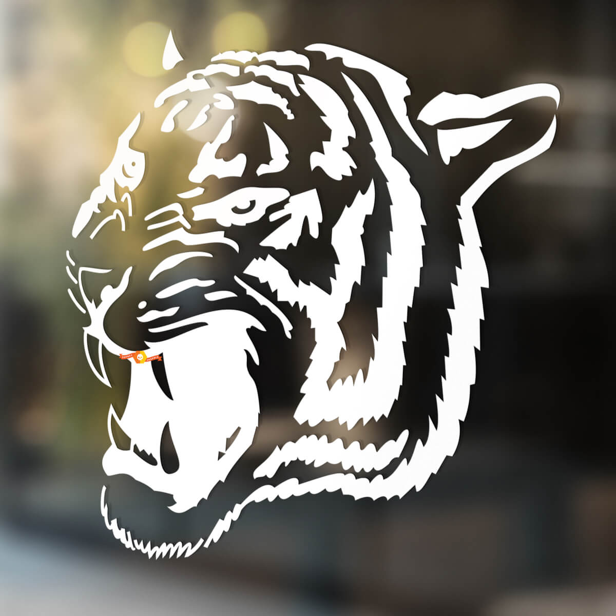 Tiger-Wildkatze-Vinylwand-Fenster-Badezimmer-Aufkleber-Aufkleber Nr. 5
