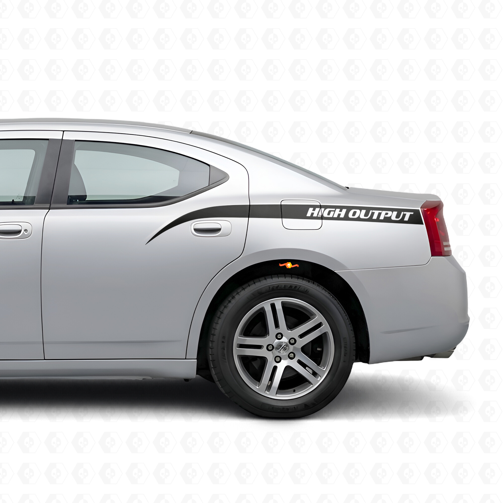 Hochleistungs-Kurvige Streifen Seitenbett Vinyl-Aufkleber für Dodge Charger 2006-2010