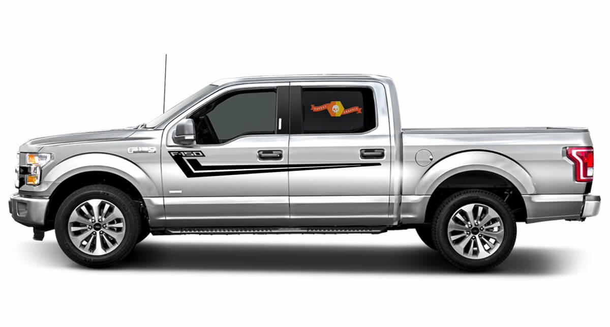 2X Ford F-150 HOCKEY seitliche Vinyl-Aufkleber Grafiken Rallye-Aufkleber 2017–2018
