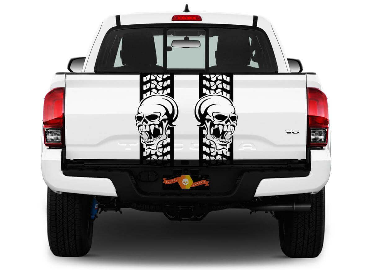 Skull-Reifenprofil-Heckklappen-Streifen Vinyl-Aufkleber für Pickup-Trucks