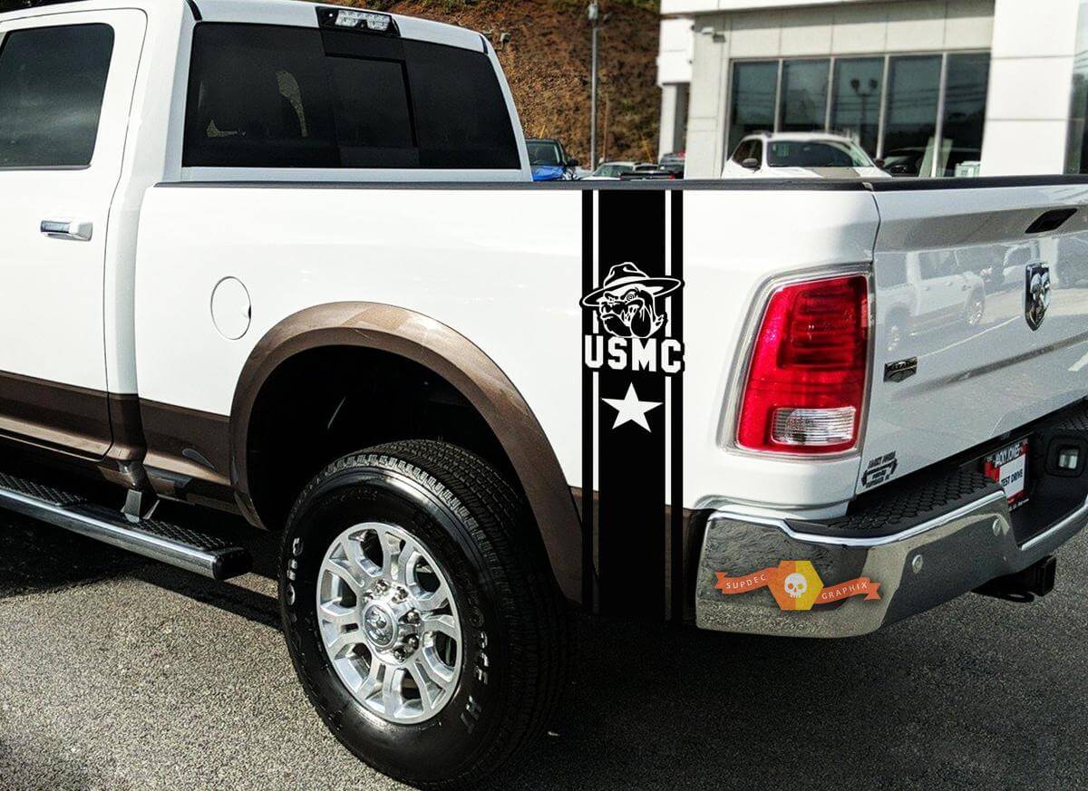 Paar USMC Marines Vinyl-Heckaufkleber für den Nachttisch für Dodge Ram 1500 Ford Toyota F150
