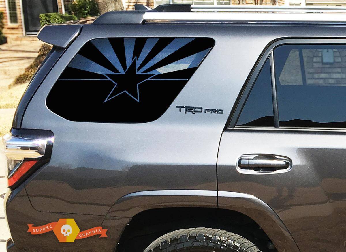 Arizona State Flag Heckscheibenaufkleber aus Vinyl für Toyota 4Runner 2010-2019