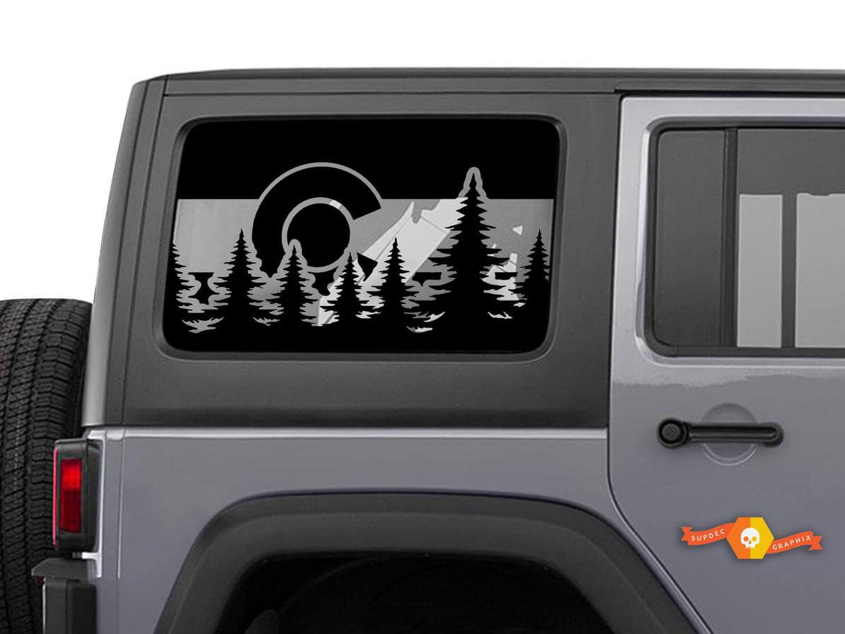 Colorado-Flag-Wald-Seitenfenster-Vinylaufkleber für Jeep Wrangler
