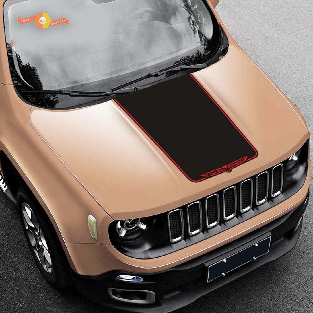 Für Jeep Renegade 2015 2016 2017 2018 Carbon Faser Farbe Auto Haube  Aufkleber Film Stikcer Auto Styling Zubehör