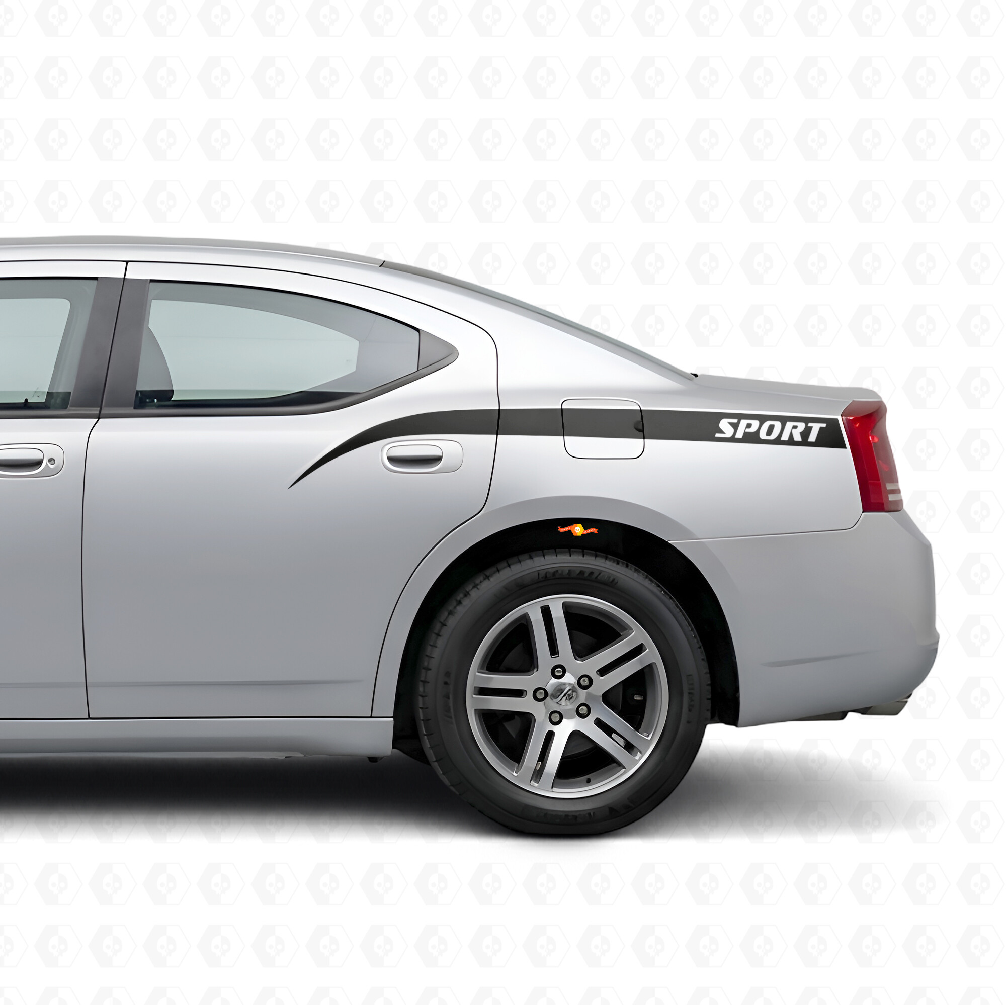 Sportliche gebogene Streifen Seitenteil Vinyl-Aufkleber für Dodge Charger 2006-2010