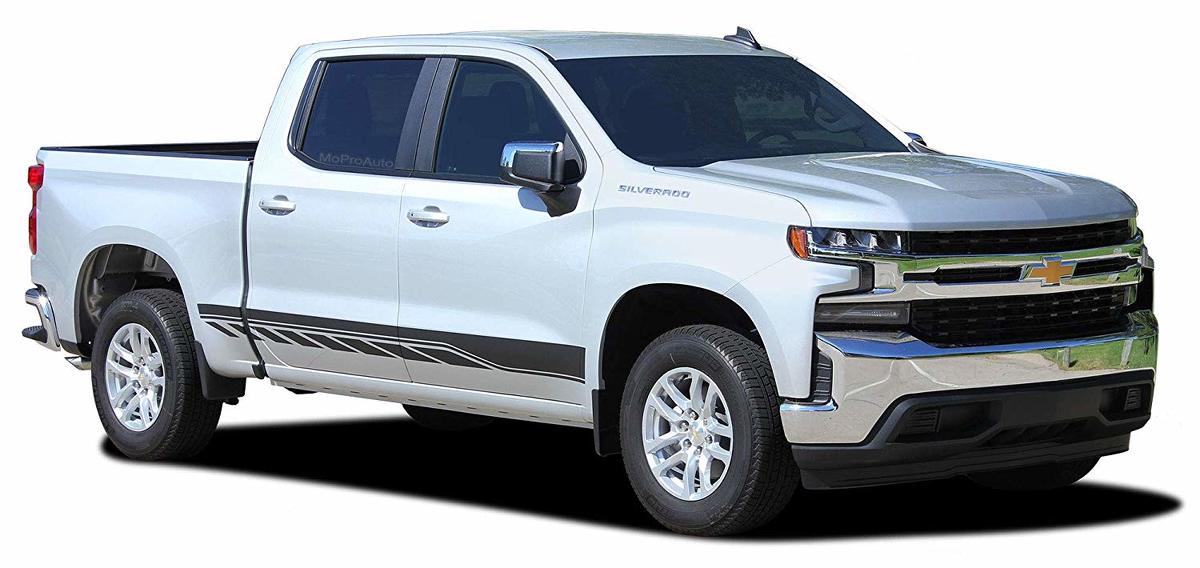 2 Rocker 2019 2020 Chevy Silverado Lower Rocker Panel Body Side Door Stripe Vinyl Graphics Sticker Decals
