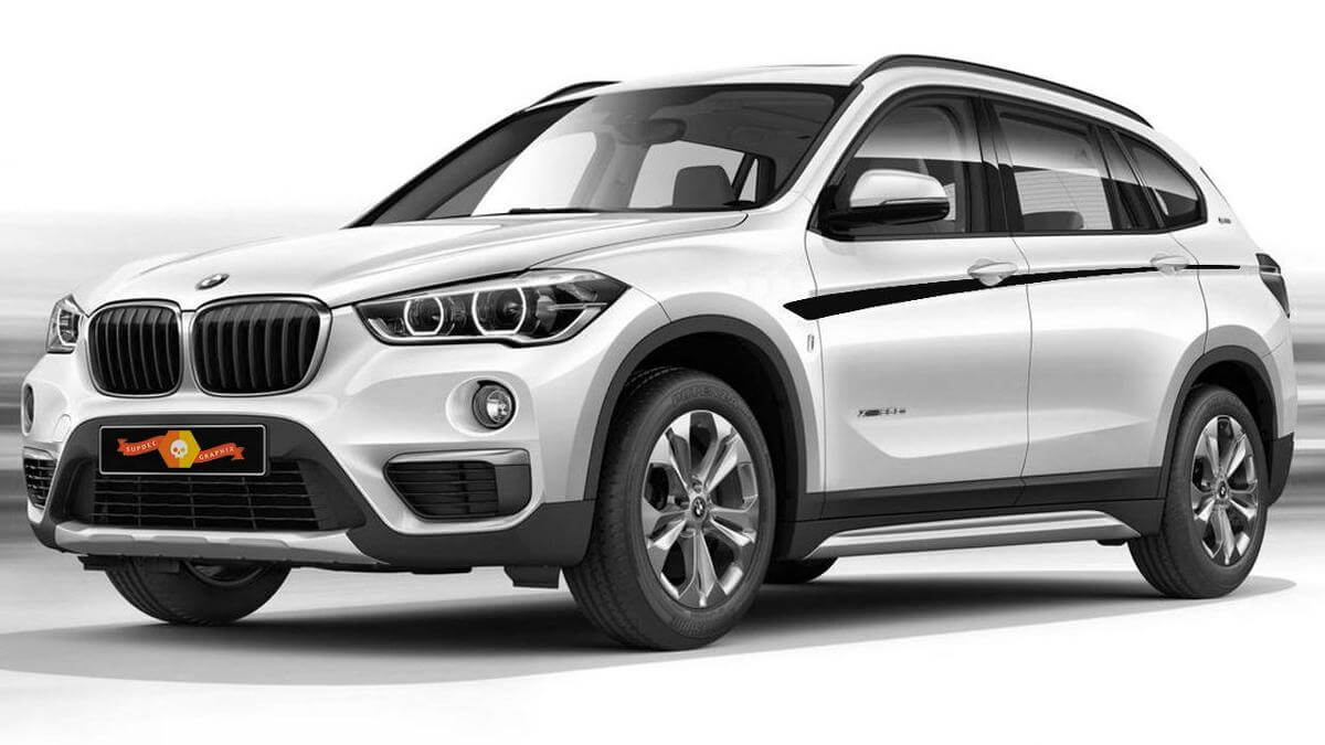 M Performance Style Seitenstreifen Vinyl-Aufkleber-Set für BMW X1 F48