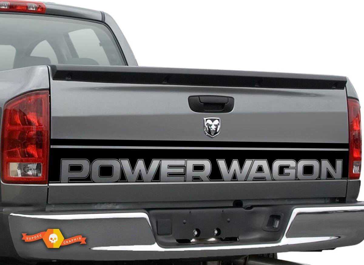 Power Wagon Heckklappen-Akzentstreifen Vinylaufkleber für Dodge Ram 1500 2010-2018