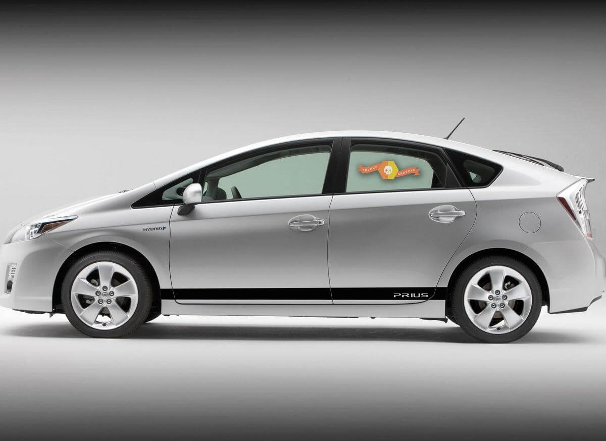 Gerade Seitenstreifen Vinyl-Aufkleber Für Toyota Prius XW30 2010-2015