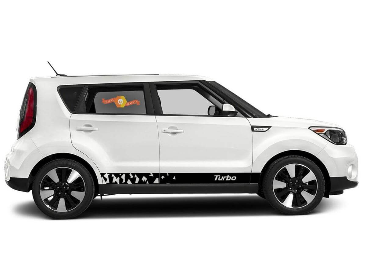 Seitlicher unterer Kipphebelstreifen-Grafikaufkleber für Kia Soul 5

