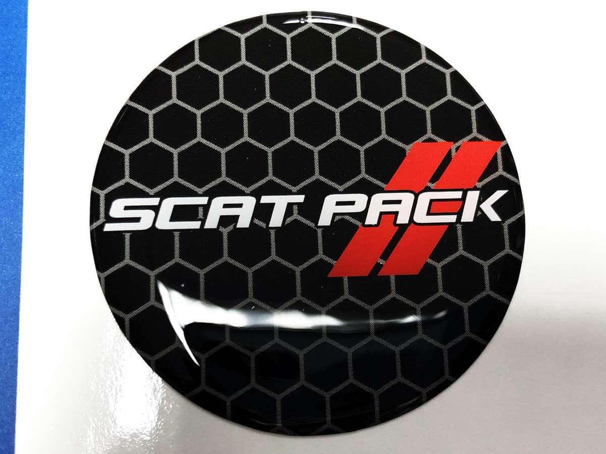 Scat Pack Stil Kraftstoffklappen-Einsatz gewölbter Aufkleber für Dodge Challenger