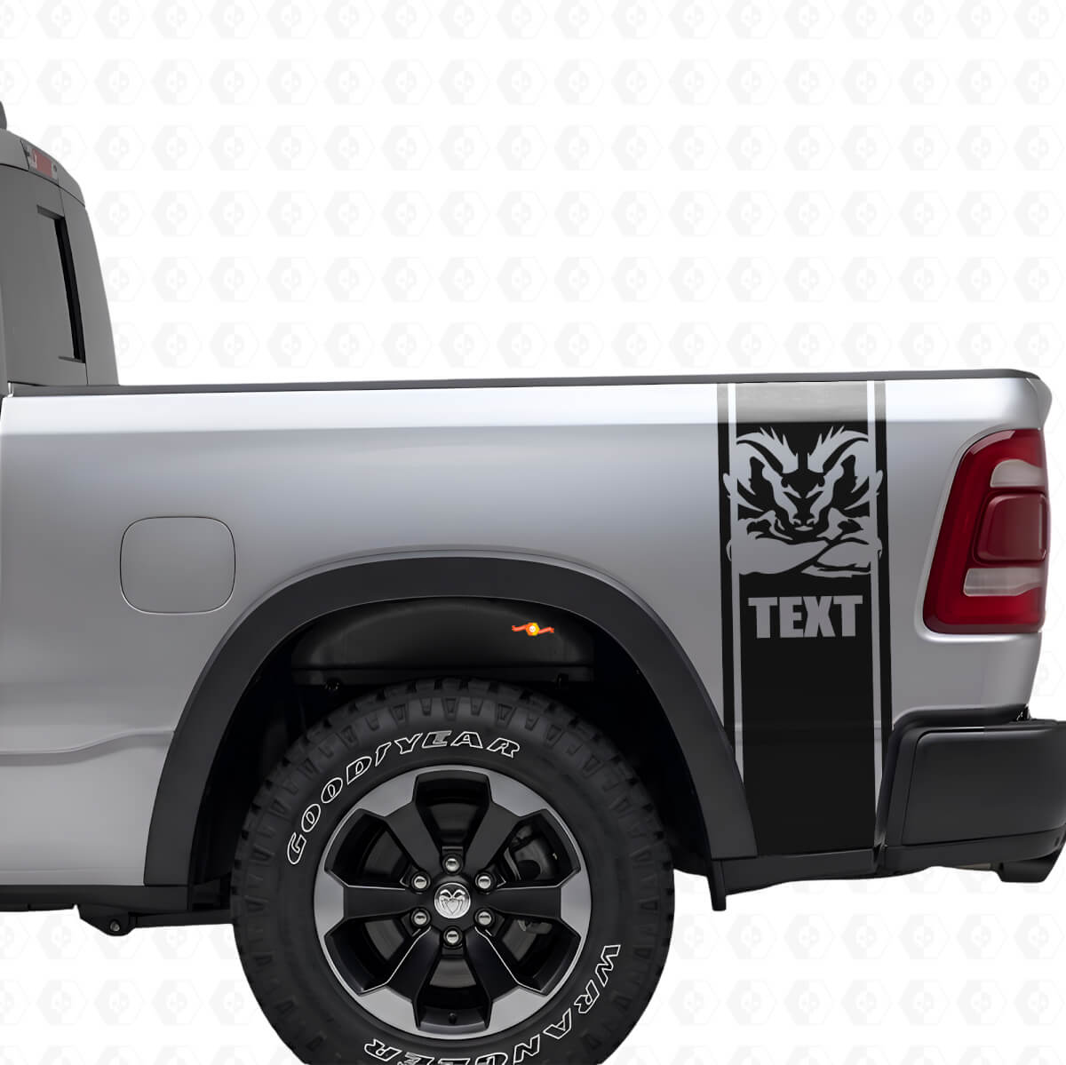 Individuelles Hemi Style Seitenstreifen Vinyl-Aufkleberset für Dodge Ram 1500 2500