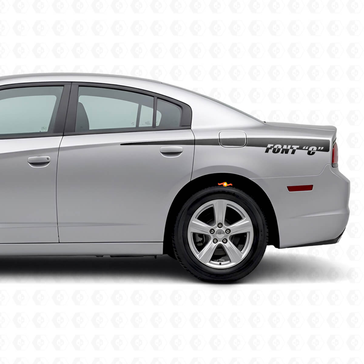 Heckseitliches Viertelwand Vinyl-Aufkleber für Dodge Charger 2011-2014