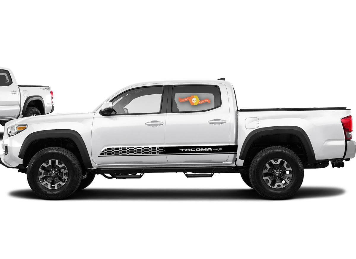 2X Toyota Tacoma 2016-2019 Seitenschweller Vinyl Aufkleber Grafiken Rallye Aufkleber Kit
